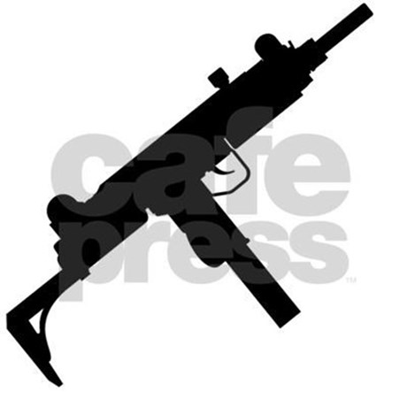 460x460 Uzi Silhouette Cork Coaster By Admin Cp3843412