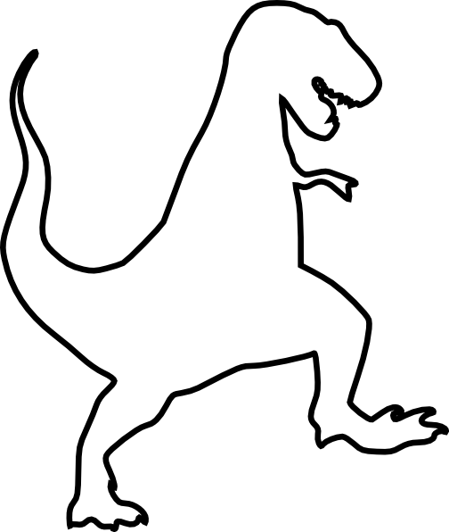 504x596 T Rex Silhouette Clip Art