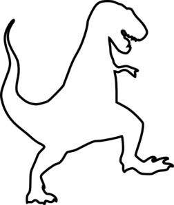 252x298 T Rex Silhouette Clip Art