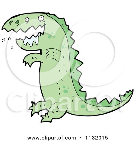 450x470 Cartoon Of A Drooling Green T Rex Dinosaur