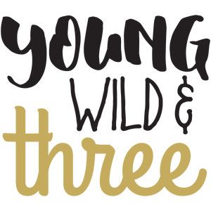 300x300 Baby T Shirt Young Wild And Three Silhouette Design