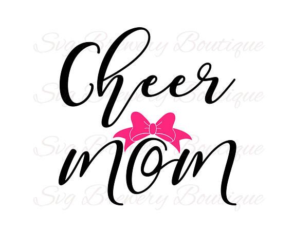 570x452 Cheer Mom, Bow,cheerleader, Cheermom, Cheering, Svg, Png, Dxf, Pdf