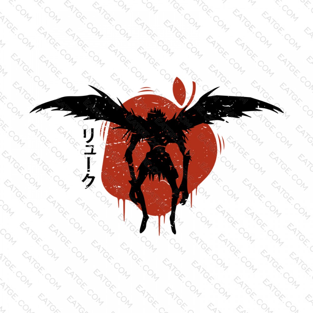 1000x1000 Silhouette Ryuk Shinigami White Kids T Shirt