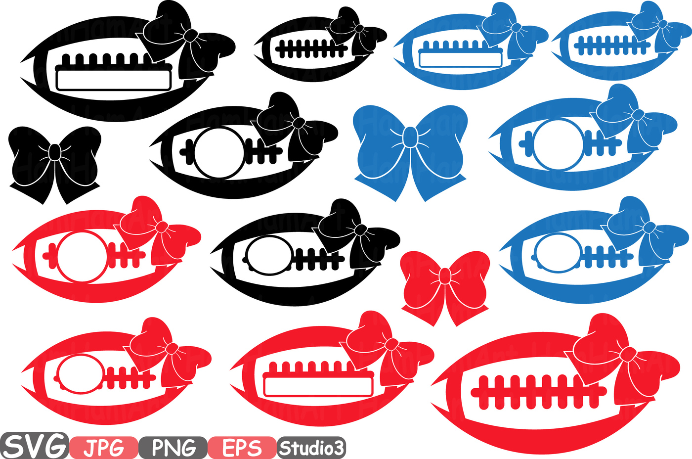 1400x928 Football Bow Sports Circle Amp Split Frame Silhouette Studio 3 Svg