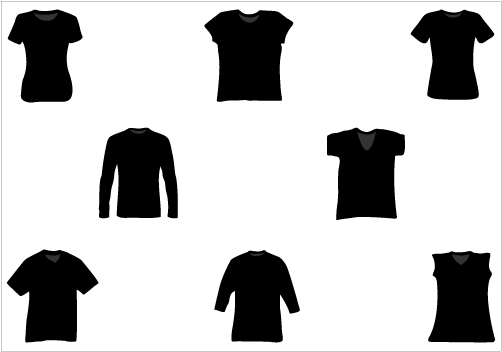 502x352 T Shirt Silhouette Vector Pack Silhouette Clip Artsilhouette