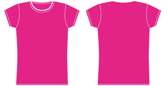 568x294 Girls Pink T Shirt Template Free Vector Vector, Free Vector Images