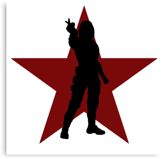 550x545 Winter Soldier Silhouette Canvas Prints By Winteravenger Redbubble