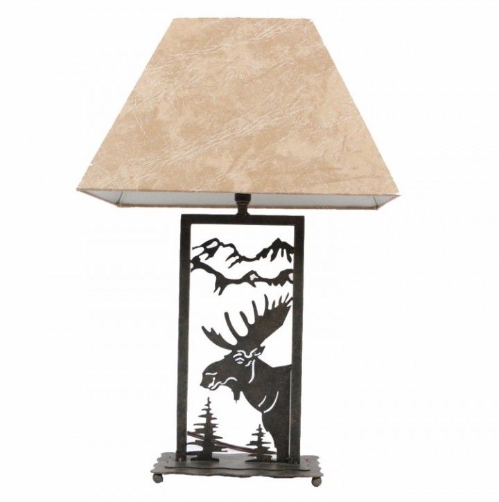 720x725 Moose Table Lamp Night Silhouette Decorative Desktop Home Metal