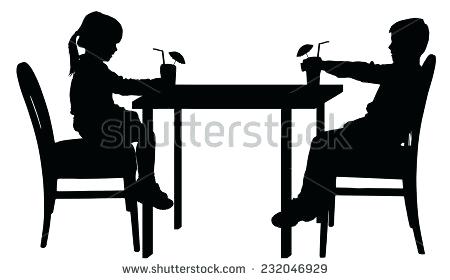 450x280 Table Silhouette Vector Silhouettes Of Children Sitting
