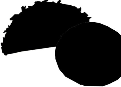 419x301 Taco And Pizza Silhouette By E1ectricthunder