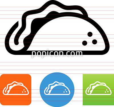 400x376 Vector Mexican Taco Icon
