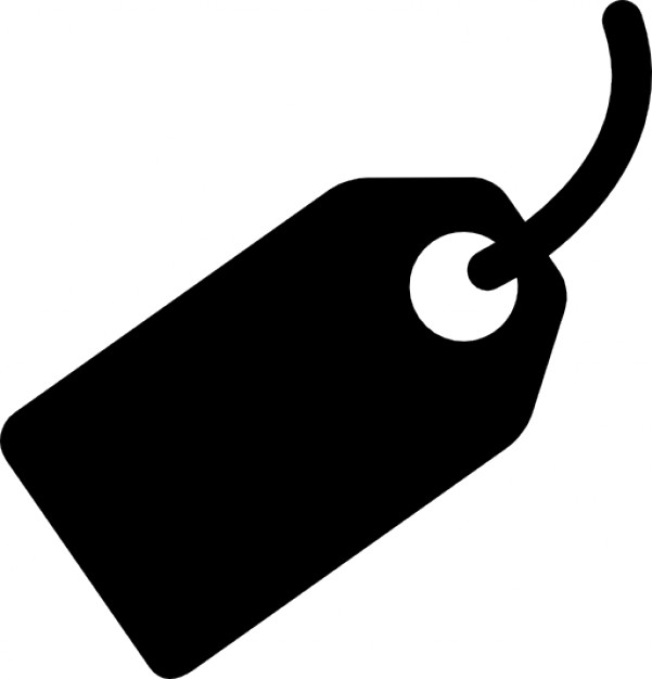 601x626 Tag Silhouette With A Cord Icons Free Download