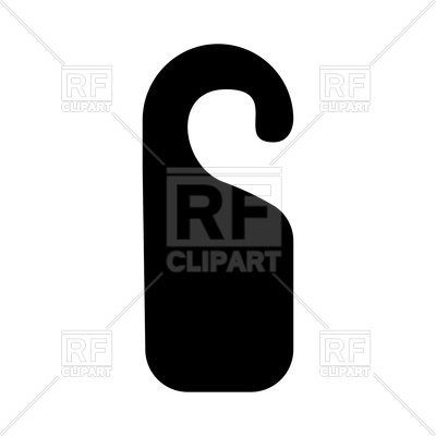400x400 Door Tag Silhouette Royalty Free Vector Clip Art Image