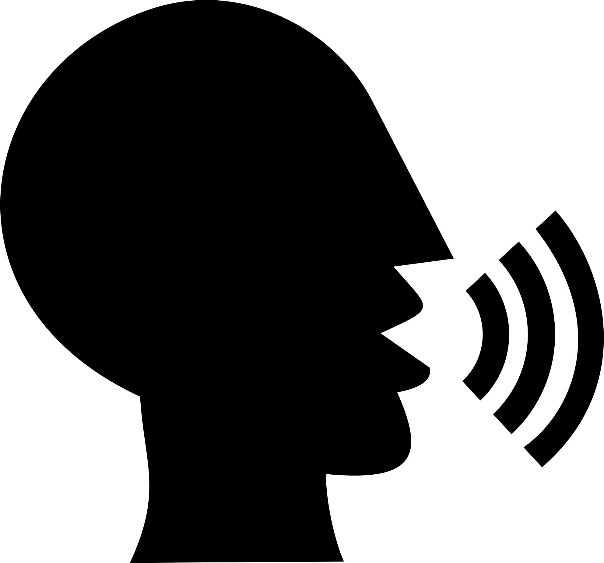 1984x1848 Talking Head Silhouette Vector Clipart Image