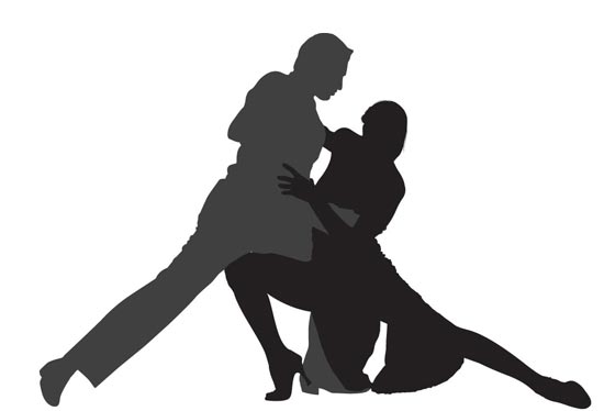 550x374 Dancing Tango Silhoutettes Vector