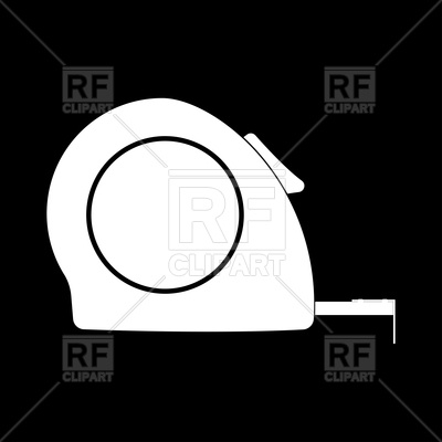 400x400 Tape Measure Silhouette Royalty Free Vector Clip Art Image