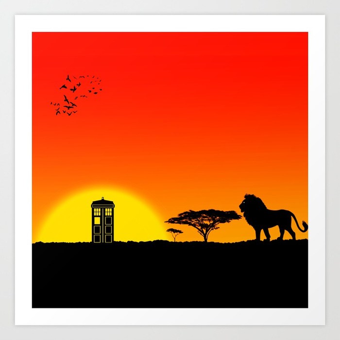 700x700 Tardis Sunset Art Print By Edisuniarto Society6