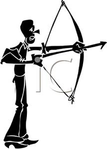 215x300 Silhouette Of A Man Shooting A Bow And Arrow