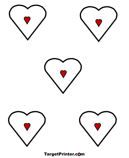 450x550 Printable Hearts Shooting Targets