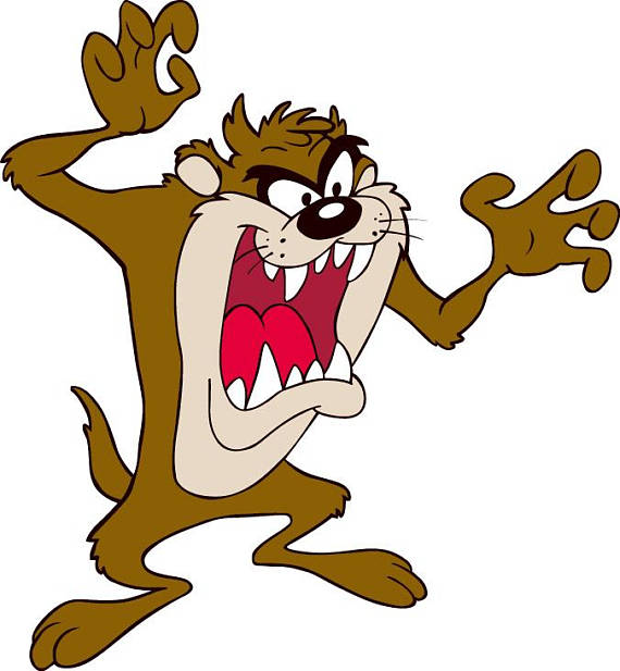 570x617 Tasmanian Devil In Svg Eps Dxf Jpg Files Instant Download