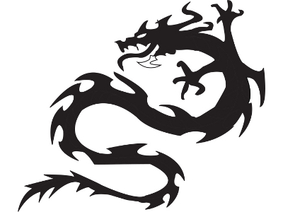 400x300 Tribal Dragon Tattoos