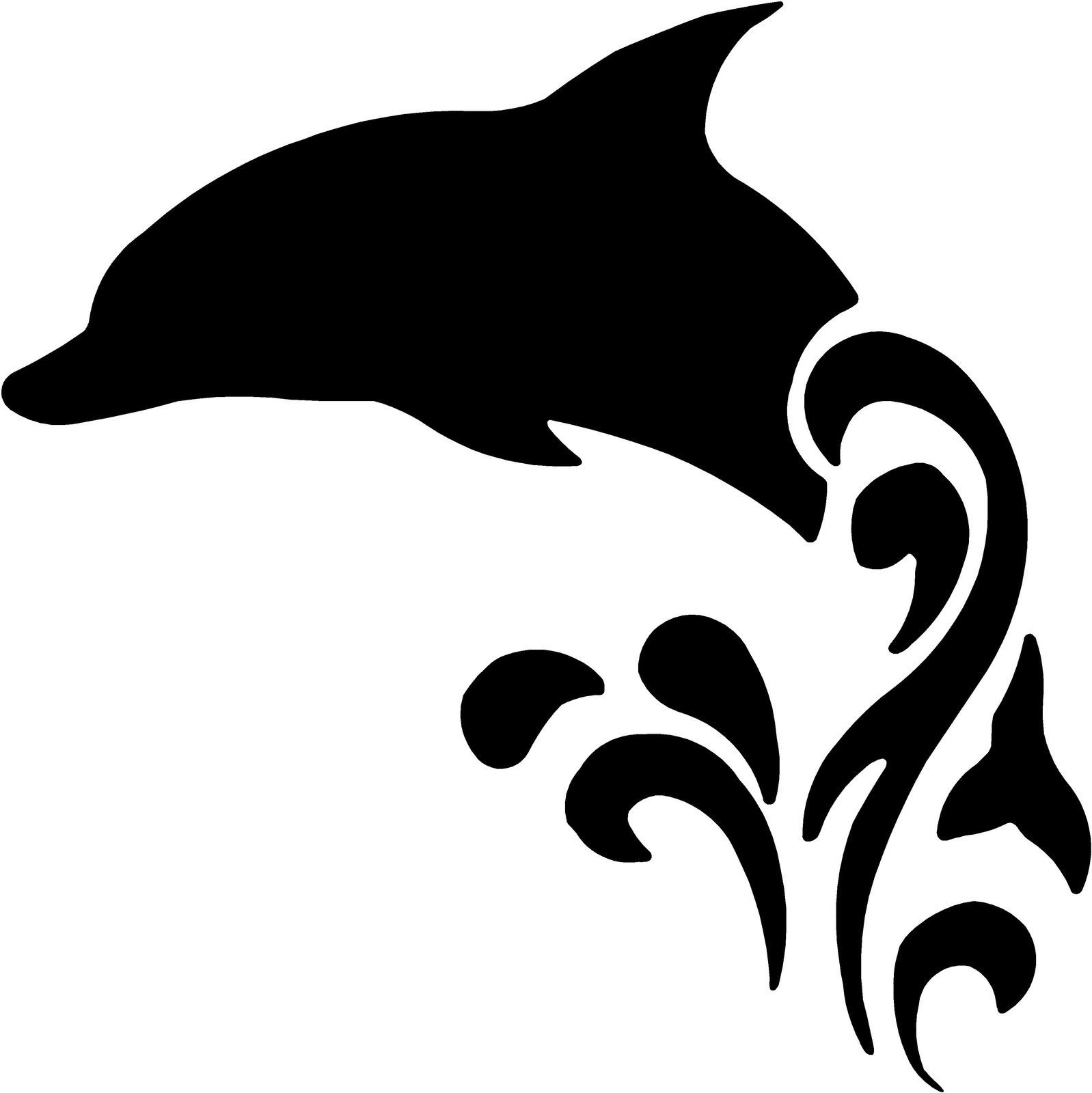 1598x1600 Tribal Dolphin Tattoo Design