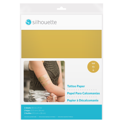 400x400 Silhouette Temporary Tattoo Paper