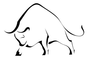 360x240 Silhouette Strong Wild Bull.