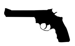 320x194 Taurus 669 Hand Gun Silhouette Decal Sticker