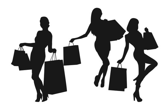570x380 Shopping Silhouette Shopping Girl Woman Silhouette Women