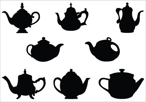 501x352 Teapot Silhouette Vector Silhouette Clip Art