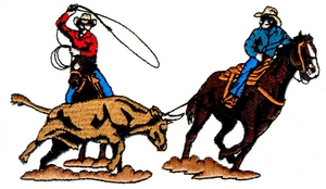 300x174 Team Roping Custom Embroidery Designs By Stitchitize