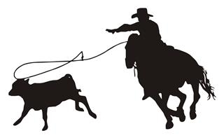 Team Roping Silhouette at GetDrawings | Free download