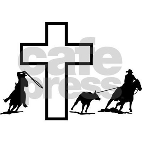 460x460 Team Roping At The Cross Postcards (Package Of 8) By Decaljunky