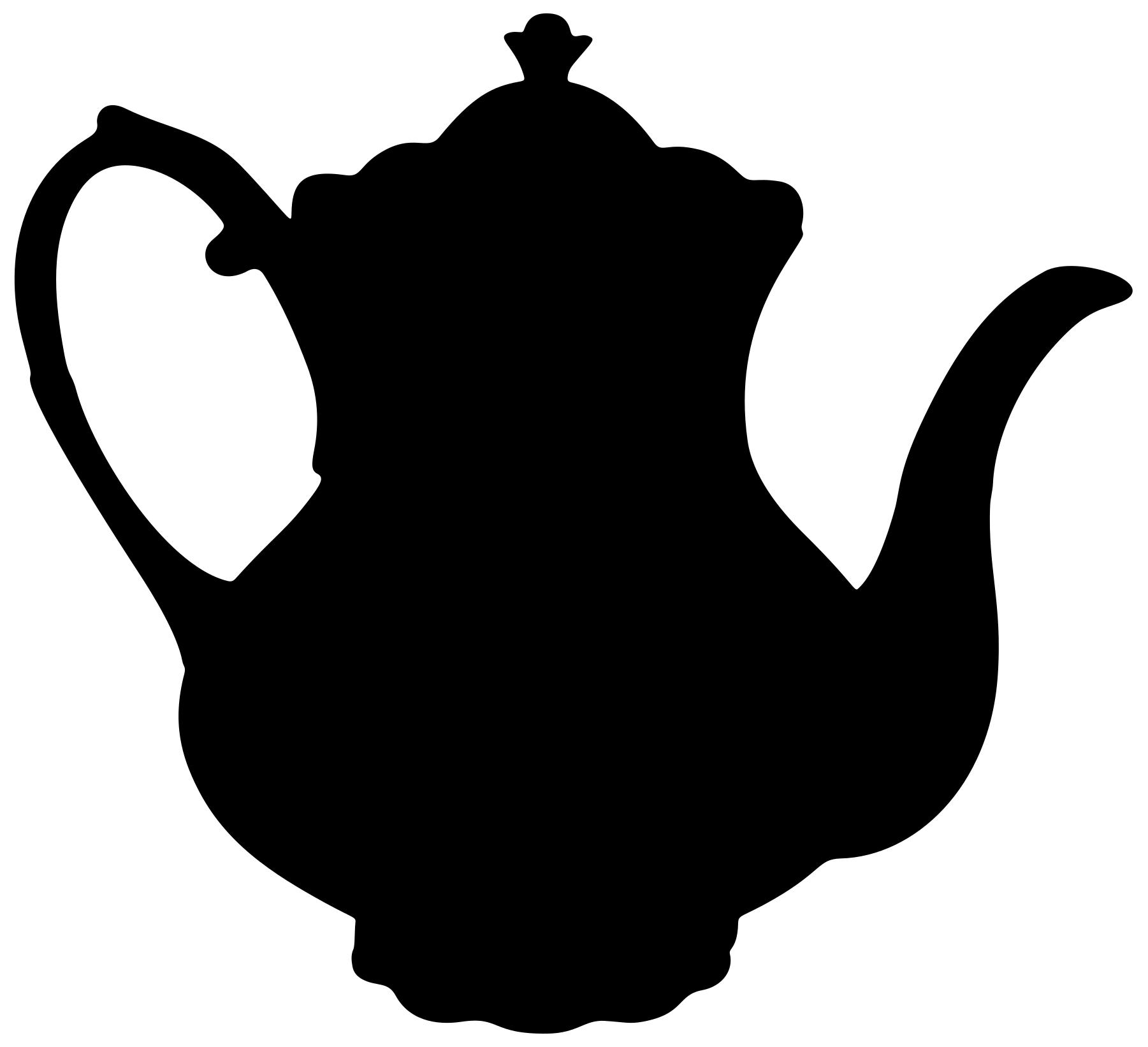 1801x1642 Teapot Silhouette 2 Clipart