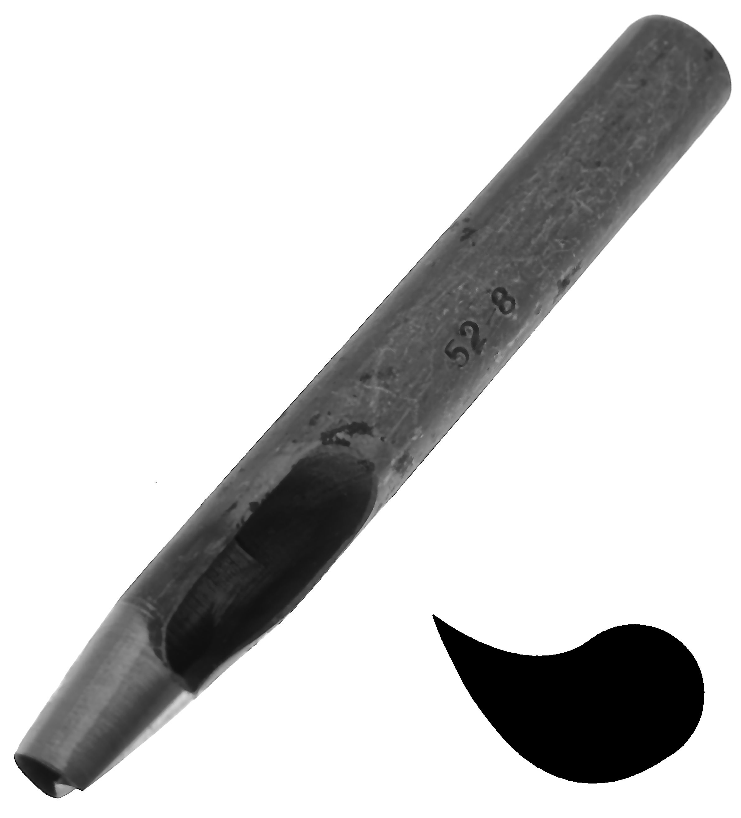 2382x2632 Leathercraft Shaped Leather Hole Punch Large Teardrop Left No.4