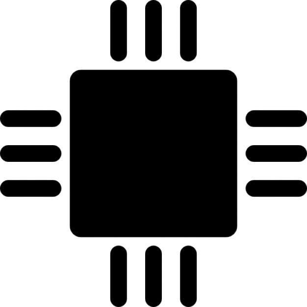 626x626 Microchip Variant Silhouette Icons Free Download