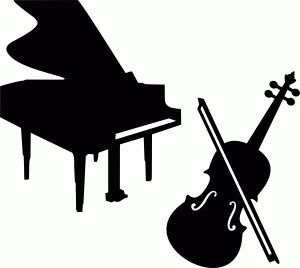 300x268 Violin Clipart Silhouette
