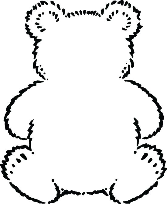 550x670 Silhouette Of Bear Face Polar Outline Drawing Teddy Simple Design