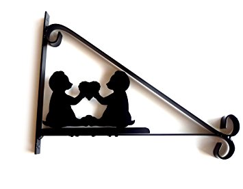 355x276 Teddy Bears Holding Heart Shape Silhouette Scroll Heavy Duty