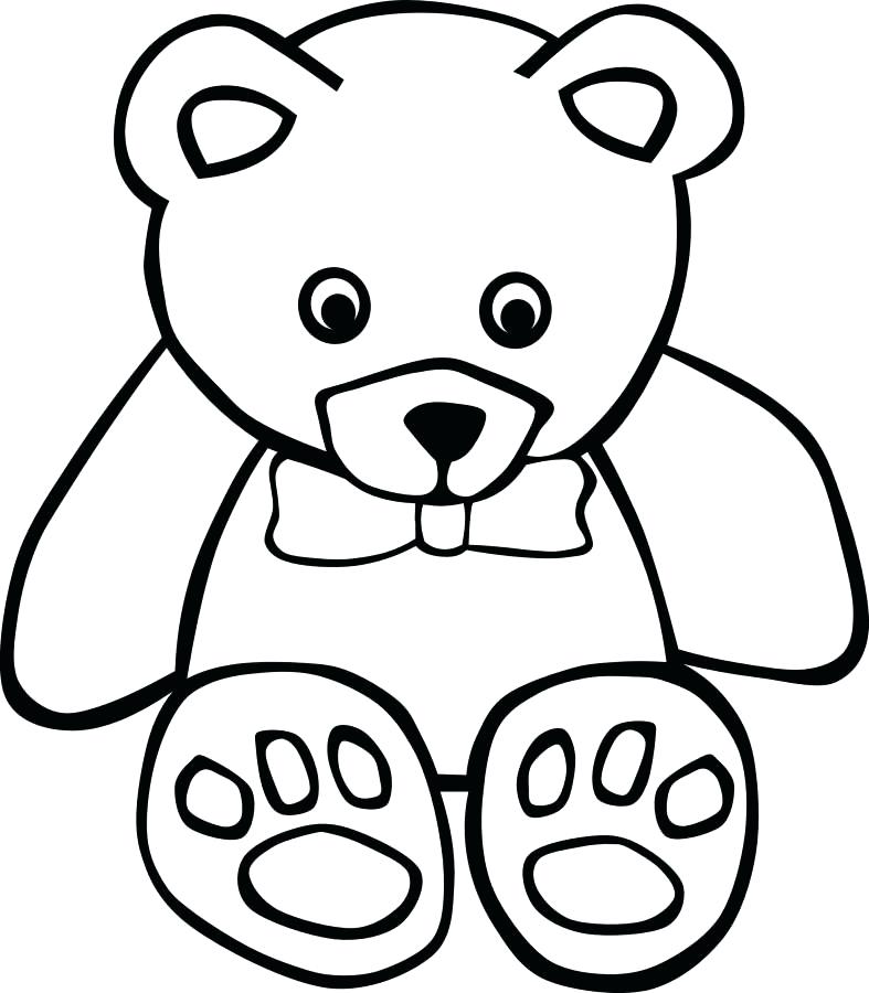 787x900 Outline Of A Teddy Bear