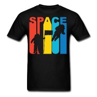190x190 Retro Astronaut Silhouette Space Science T Shirt By Kwg2200