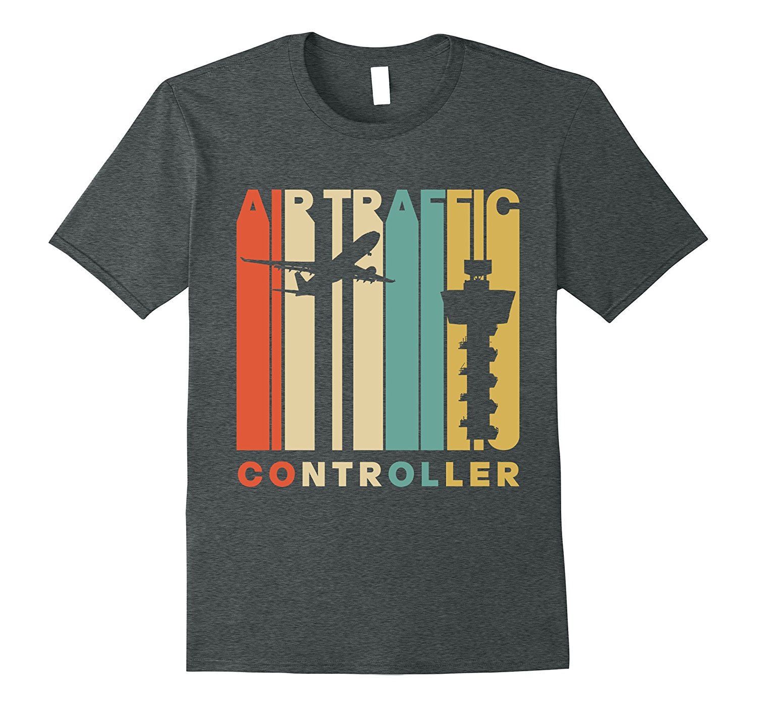 1500x1403 Vintage Style Air Traffic Controller Silhouette T Shirt Tj Theteejob