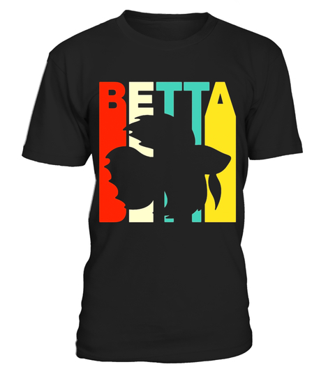 480x540 Vintage Style Betta Silhouette T Shirt