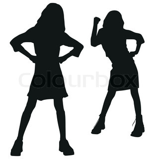 320x320 Silhouettes Of Teen Stock Vector Colourbox