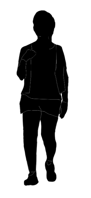 300x647 Stock Pictures Young Women Walking Silhouettes