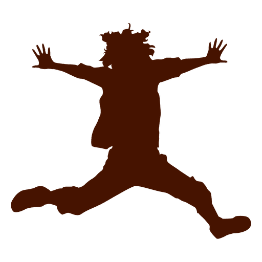 512x512 Teenager Jumping Silhouette