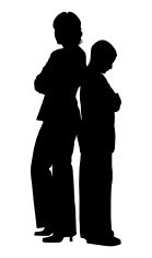 139x235 Vector Silhouette Of A Woman With A Premium Clipart