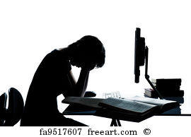 270x194 Free Art Print Of One Caucasian Young Teenager Silhouette Boy