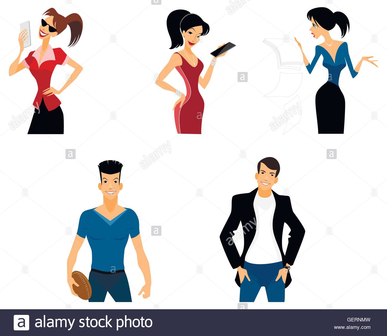 1300x1130 Teenagers Stock Vector Images